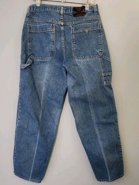 Vintage 90s Guess Carpenter Jeans Blue Retro 32 x 31 Workwear USA Made Thrashed